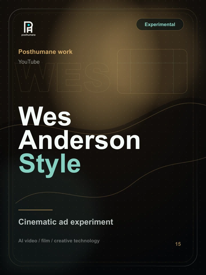 Wes Anderson Style - Cinematic ad experiment